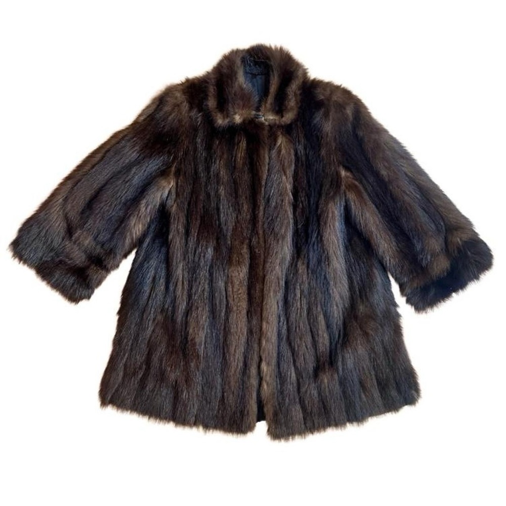 Vintage Real Brown Fur Coat